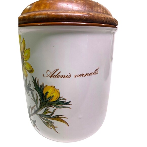 Villeroy & Boch Botanica Container Jar With Lid Adonis Vernalis 4.5” Tall *READ - Picture 6 of 13